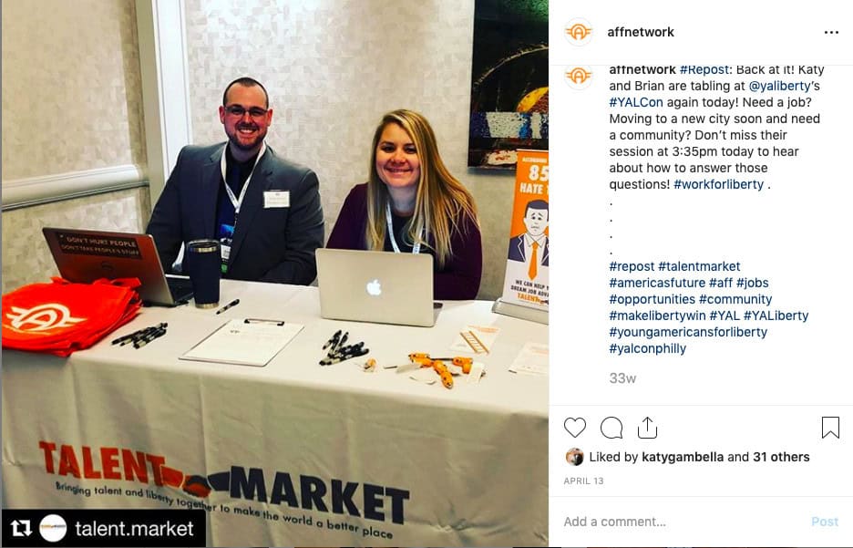Talent Market and AF at conference